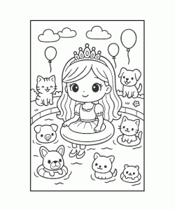 Ausmalbild Prinzessin 028