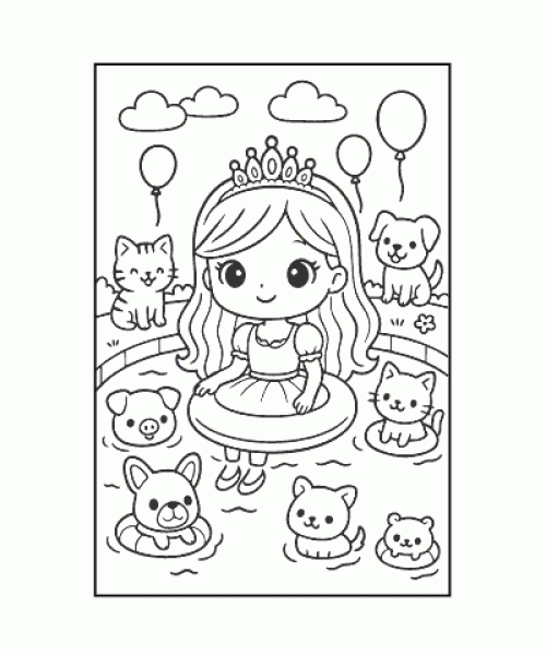 Ausmalbild Prinzessin 028