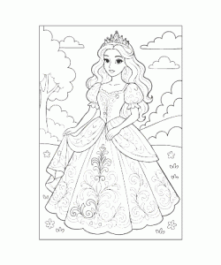 Ausmalbild Prinzessin 030