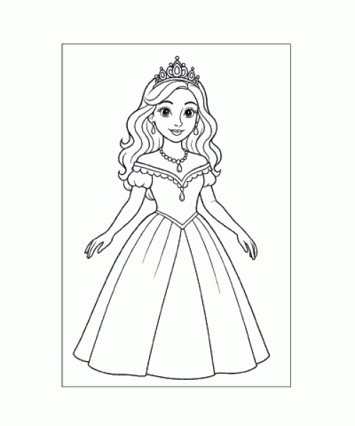 Ausmalbild Prinzessin 031