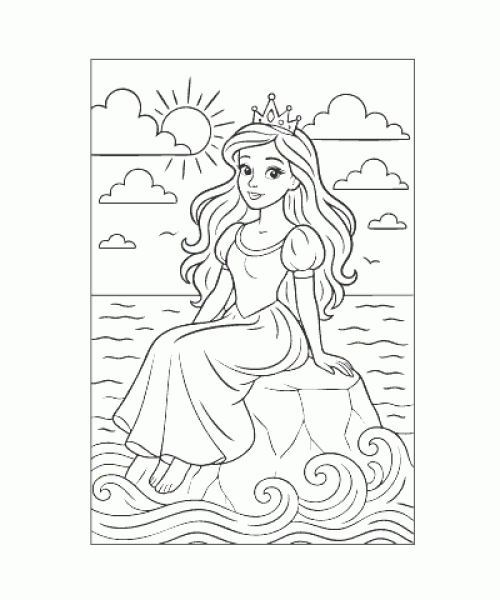 Ausmalbild Prinzessin 035