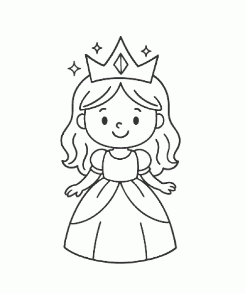 Ausmalbild Prinzessin 036