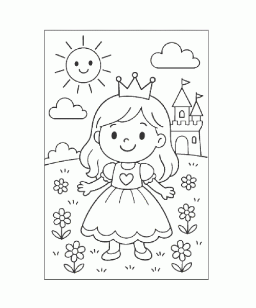 Ausmalbild Prinzessin 037