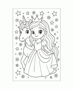 Ausmalbild Prinzessin 038