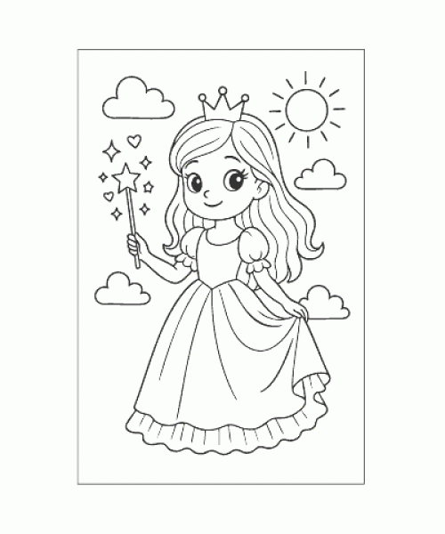 Ausmalbild Prinzessin 039