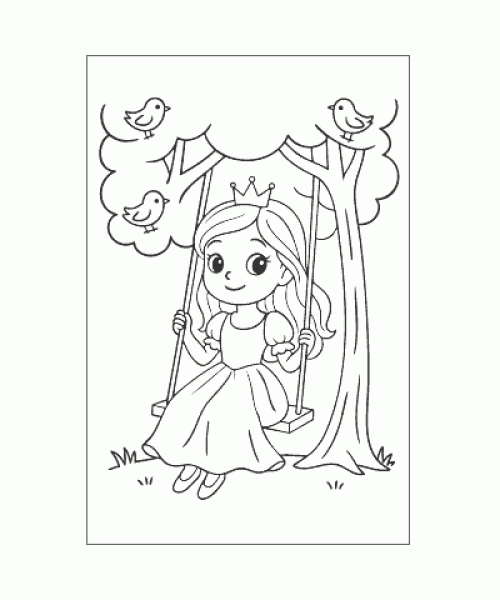 Ausmalbild Prinzessin 040