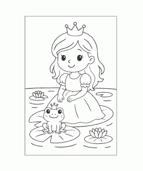 Ausmalbild Prinzessin 041