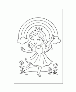 Ausmalbild Prinzessin 042