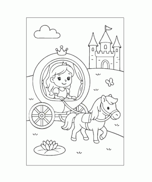 Ausmalbild Prinzessin 043