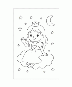 Ausmalbild Prinzessin 045