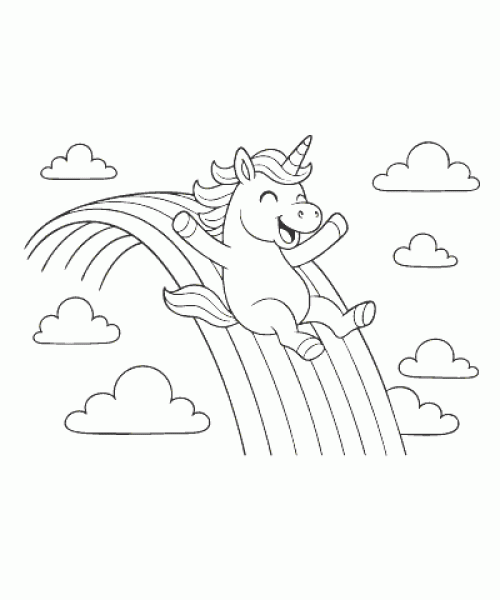 Ausmalbild Regenbogen 001