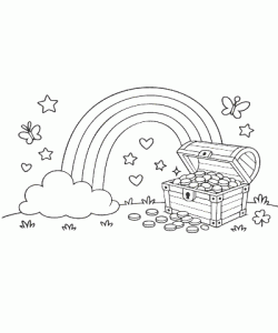 Ausmalbild Regenbogen 002