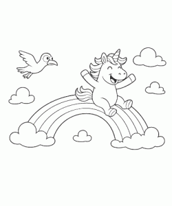 Ausmalbild Regenbogen 003