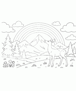 Ausmalbild Regenbogen 004