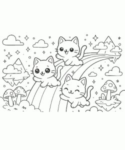 Ausmalbild Regenbogen 008