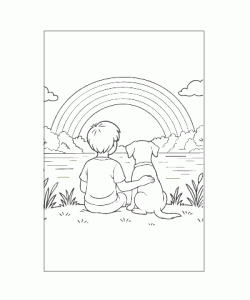 Ausmalbild Regenbogen 009