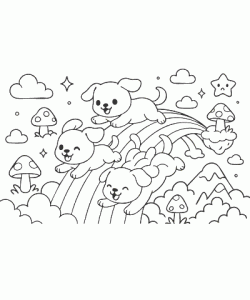 Ausmalbild Regenbogen 010