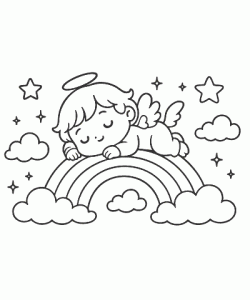 Ausmalbild Regenbogen 011