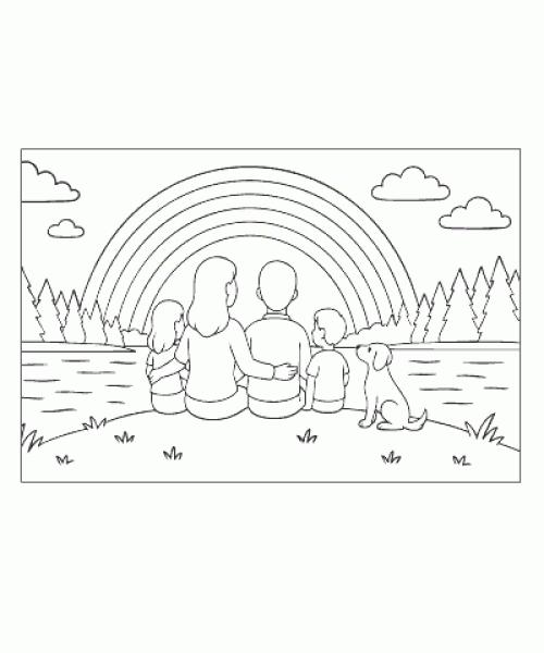 Ausmalbild Regenbogen 013