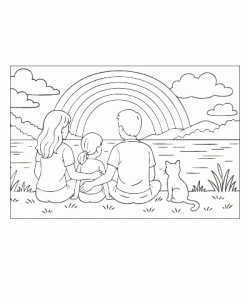 Ausmalbild Regenbogen 014