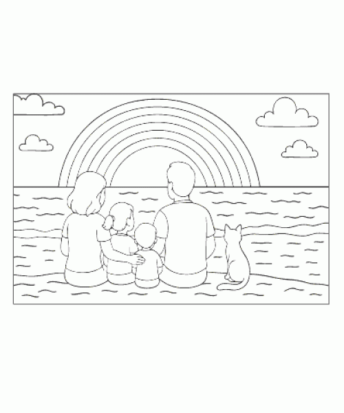 Ausmalbild Regenbogen 016