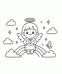 Ausmalbild Regenbogen 020