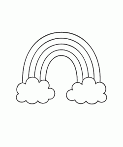 Ausmalbild Regenbogen 021