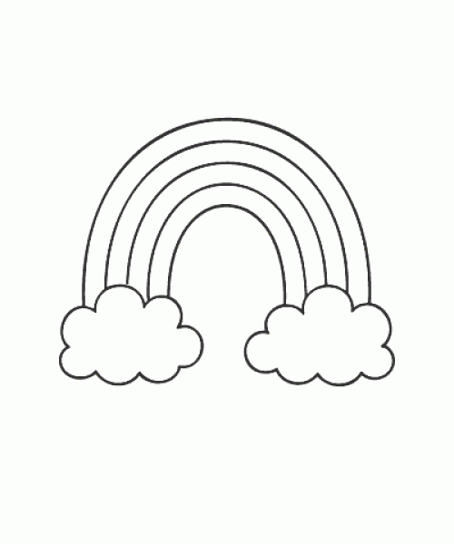 Ausmalbild Regenbogen 021