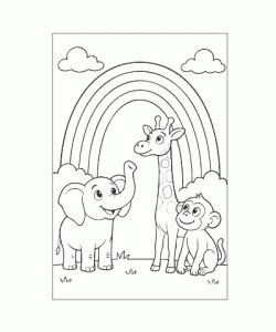 Ausmalbild Regenbogen 024