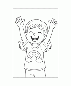 Ausmalbild Regenbogen 025