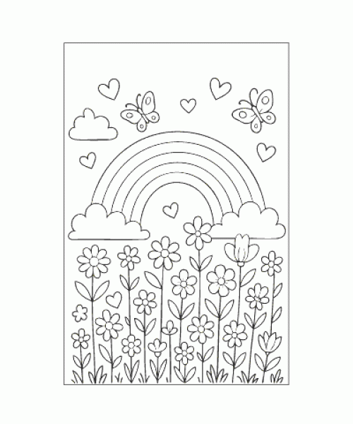 Ausmalbild Regenbogen 026