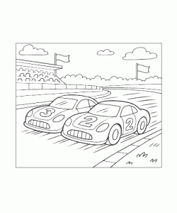 Ausmalbild Rennautos 006