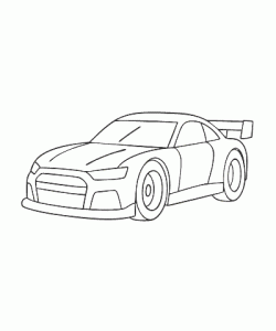 Ausmalbild Rennautos 008