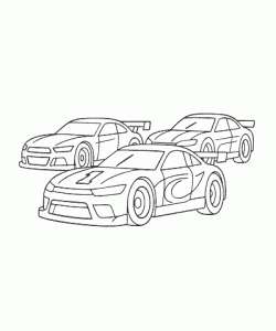 Ausmalbild Rennautos 010