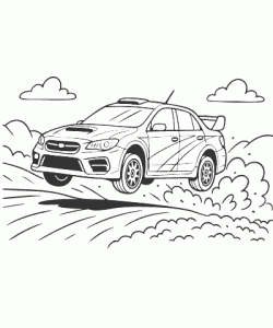 Ausmalbild Rennautos 012