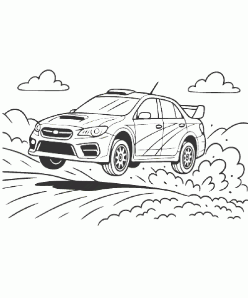 Ausmalbild Rennautos 012