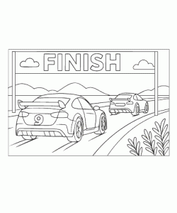 Ausmalbild Rennautos 018