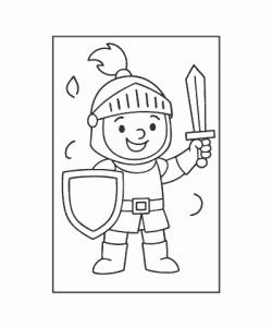 Ausmalbild Ritter 001