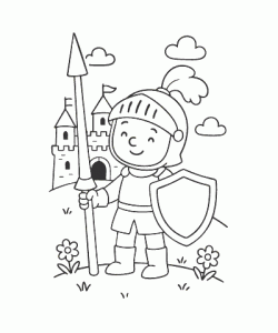 Ausmalbild Ritter 004