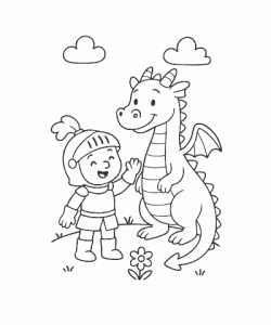 Ausmalbild Ritter 005