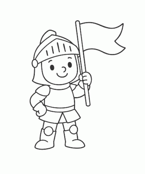 Ausmalbild Ritter 006