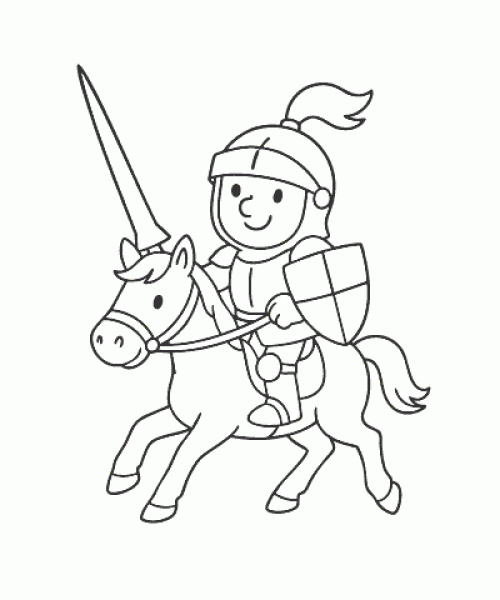 Ausmalbild Ritter 007