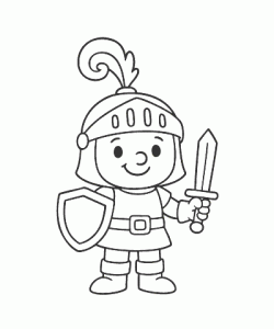 Ausmalbild Ritter 011