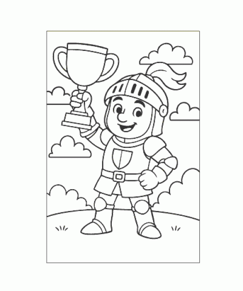Ausmalbild Ritter 012