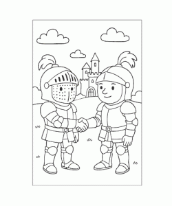 Ausmalbild Ritter 013