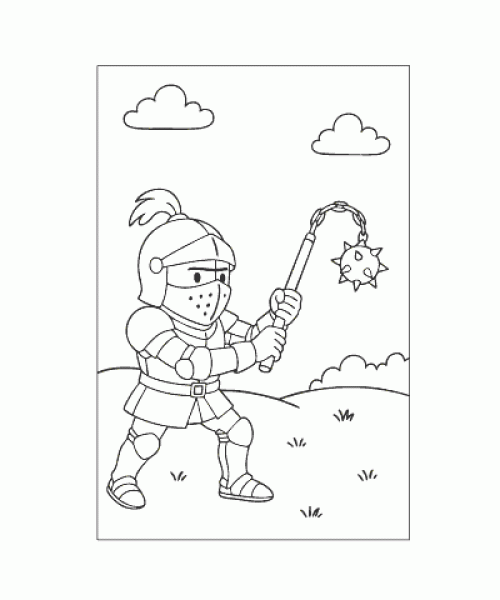 Ausmalbild Ritter 015