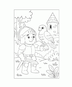 Ausmalbild Ritter 017