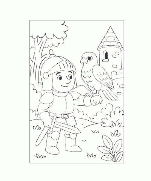 Ausmalbild Ritter 017