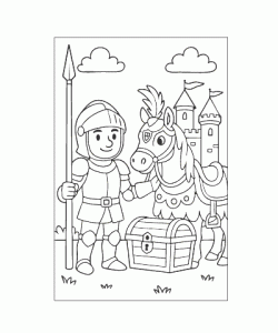 Ausmalbild Ritter 018