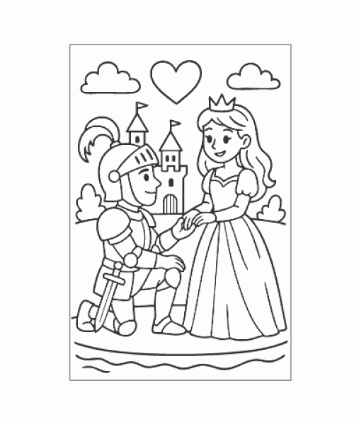 Ausmalbild Ritter 020